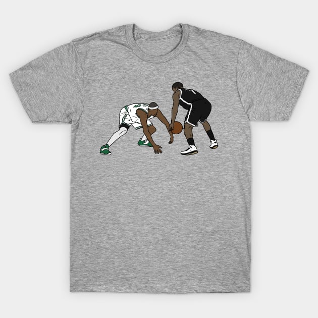 Joe Johnson Crossover on Paul Pierce T-Shirt by rattraptees